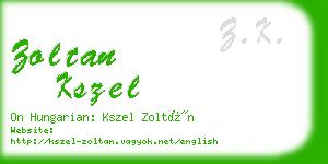 zoltan kszel business card